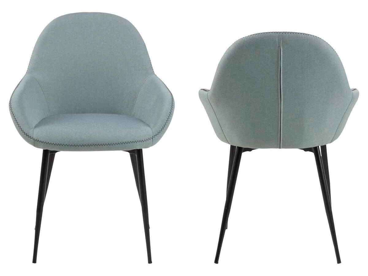 Lot De 2 Fauteuils De Table CANDICE Tissu 5 Lot De 2 Fauteuils De Table CANDICE Tissu – Image 3