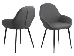Lot De 2 Fauteuils De Table CANDICE Tissu 21 Lot De 2 Fauteuils De Table CANDICE Tissu -Velvet Magasin lot de 2 fauteuils de table candice tissu 9