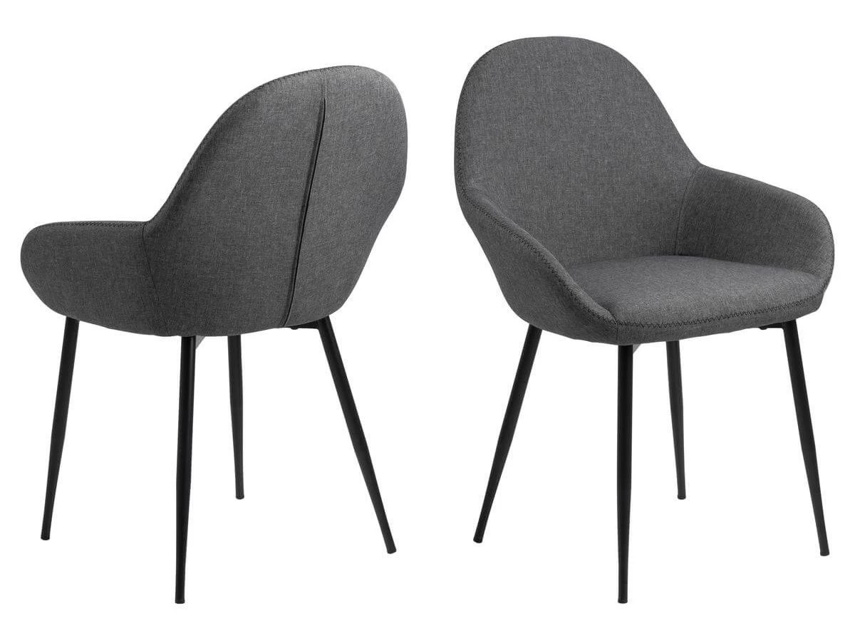 Lot De 2 Fauteuils De Table CANDICE Tissu 12 Lot De 2 Fauteuils De Table CANDICE Tissu – Image 10