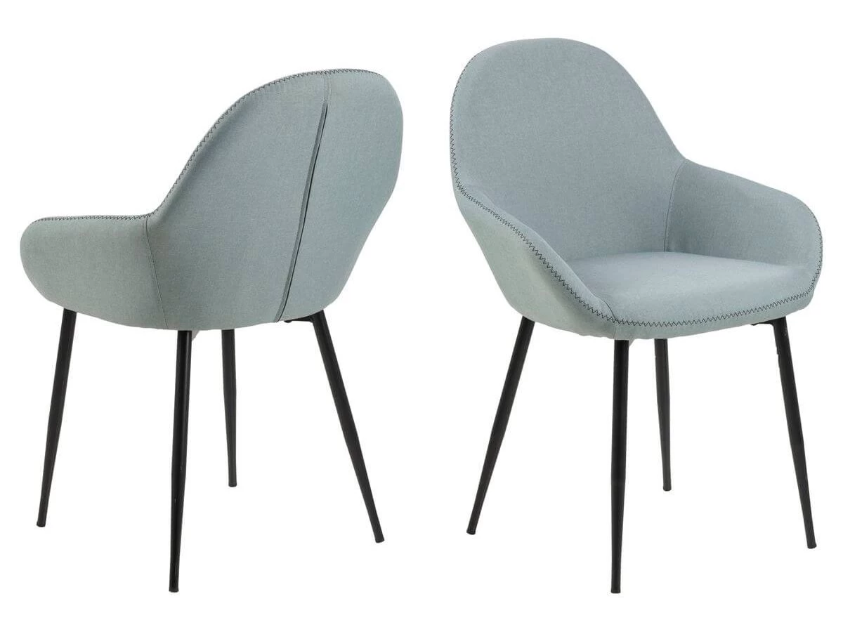 Lot De 2 Fauteuils De Table CANDICE Tissu 3 Lot De 2 Fauteuils De Table CANDICE Tissu