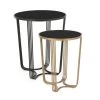 Lot De 2 Tables Basses CECILIA Noir Et Or 1 Lot De 2 Tables Basses CECILIA Noir Et Or -Velvet Magasin lot de 2 tables basses cecilia noir et or