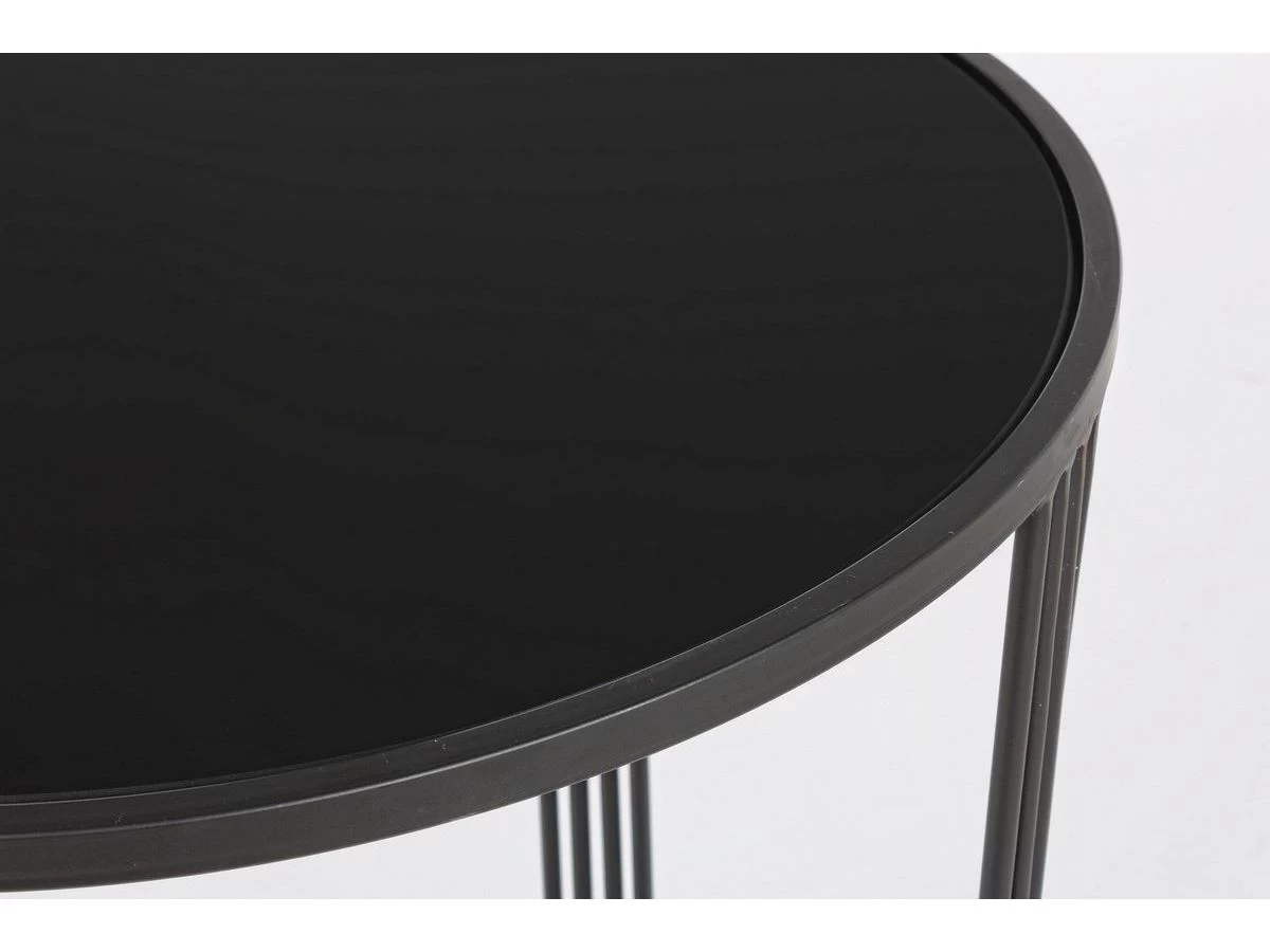 Lot De 2 Tables Basses CECILIA Noir Et Or 5 Lot De 2 Tables Basses CECILIA Noir Et Or – Image 3