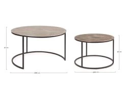 Lot De 2 Tables Basses Gigognes JOYCE Effet Bronze 15 Lot De 2 Tables Basses Gigognes JOYCE Effet Bronze -Velvet Magasin lot de 2 tables basses gigognes joyce effet bronze 6