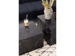 Lot De 2 Tables Basses ROCHEFORT Effet Marbre -Velvet Magasin lot de 2 tables basses rochefort effet marbre 4