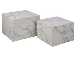 Lot De 2 Tables Basses ROCHEFORT Effet Marbre -Velvet Magasin lot de 2 tables basses rochefort effet marbre 5