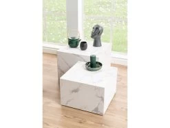 Lot De 2 Tables Basses ROCHEFORT Effet Marbre -Velvet Magasin lot de 2 tables basses rochefort effet marbre 6