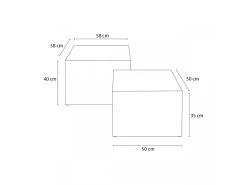 Lot De 2 Tables Basses ROCHEFORT Imitation Travertin 9 Lot De 2 Tables Basses ROCHEFORT Imitation Travertin -Velvet Magasin lot de 2 tables basses rochefort imitation travertin 3