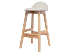 Lot De 2 Tabourets De Bar LANCELOT Tissu Et Bois Massif -Velvet Magasin lot de 2 tabourets de bar lancelot tissu et bois massif 3