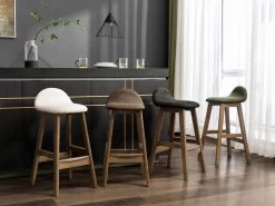 Lot De 2 Tabourets De Bar LANCELOT Tissu Microfibre Et Bois Massif 14 Lot De 2 Tabourets De Bar LANCELOT Tissu Microfibre Et Bois Massif -Velvet Magasin lot de 2 tabourets de bar lancelot tissu microfibre et bois massif 2