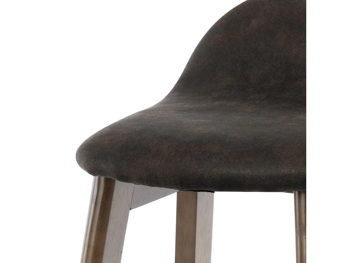 Lot De 2 Tabourets De Bar LANCELOT Tissu Microfibre Et Bois Massif 11 Lot De 2 Tabourets De Bar LANCELOT Tissu Microfibre Et Bois Massif – Image 9