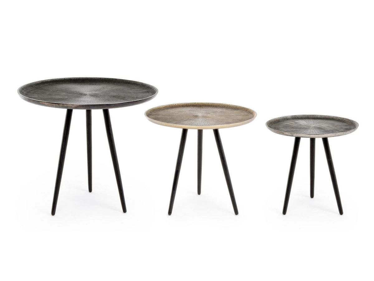 Lot De 3 Tables Basses ARAGON Aluminium 4 Lot De 3 Tables Basses ARAGON Aluminium – Image 2