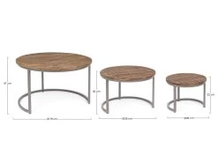 Lot De 3 Tables Basses Gigognes ANOUK Bois Massif De Manguier -Velvet Magasin lot de 3 tables basses gigognes anouk bois massif de manguier 3