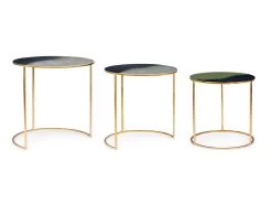 Lot De 3 Tables Basses Gigognes AYMERIC Acier -Velvet Magasin lot de 3 tables basses gigognes aymeric acier 2
