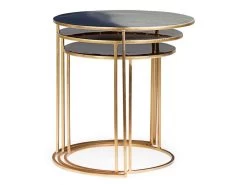 Lot De 3 Tables Basses Gigognes AYMERIC Acier -Velvet Magasin lot de 3 tables basses gigognes aymeric acier 4