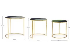 Lot De 3 Tables Basses Gigognes AYMERIC Acier -Velvet Magasin lot de 3 tables basses gigognes aymeric acier 6