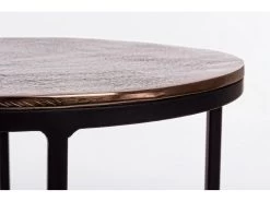 Lot De 3 Tables Basses Gigognes HORTENSE Effet Bronze -Velvet Magasin lot de 3 tables basses gigognes hortense effet bronze 1