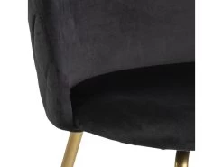 Lot De 4 Chaises MADELEINE Tissu Noir Pieds Or 13 Lot De 4 Chaises MADELEINE Tissu Noir Pieds Or -Velvet Magasin lot de 4 chaises madeleine tissu noir pieds or 3