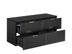 Meuble De Salle De Bain 120 Cm HILONA Noir (VASQUES NON INCLUSES) 18 Meuble De Salle De Bain 120 Cm HILONA Noir (VASQUES NON INCLUSES) -Velvet Magasin meuble de salle de bain 120 cm hilona noir vasques non incluses 6