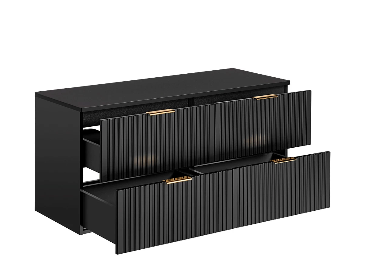 Meuble De Salle De Bain 120 Cm HILONA Noir (VASQUES NON INCLUSES) 9 Meuble De Salle De Bain 120 Cm HILONA Noir (VASQUES NON INCLUSES) – Image 7