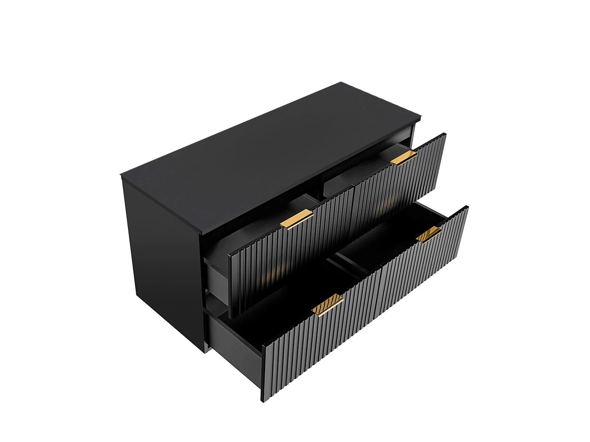 Meuble De Salle De Bain 120 Cm HILONA Noir (VASQUES NON INCLUSES) 11 Meuble De Salle De Bain 120 Cm HILONA Noir (VASQUES NON INCLUSES) – Image 9