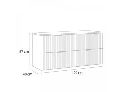 Meuble De Salle De Bain 120 Cm HILONA Noir (VASQUES NON INCLUSES) 21 Meuble De Salle De Bain 120 Cm HILONA Noir (VASQUES NON INCLUSES) -Velvet Magasin meuble de salle de bain 120 cm hilona noir vasques non incluses 9