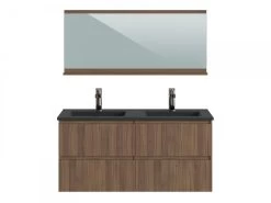 Meuble De Salle De Bain 120 Cm MOANA Bois Foncé -Velvet Magasin meuble de salle de bain 120 cm moana bois fonce 7