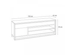 Meuble TV 155 Cm KYRIA Avec LED Imitation Chêne 11 Meuble TV 155 Cm KYRIA Avec LED Imitation Chêne -Velvet Magasin meuble tv 155 cm kyria avec led imitation chene 4