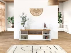 Meuble TV 160 Cm Avec Niche ABY Placage Chêne Massif -Velvet Magasin meuble tv 160 cm avec niche aby placage chene massif 3