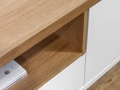 Meuble TV 160 Cm Avec Niche ABY Placage Chêne Massif -Velvet Magasin meuble tv 160 cm avec niche aby placage chene massif 6