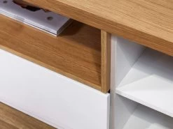 Meuble TV 160 Cm Avec Niche ABY Placage Chêne Massif -Velvet Magasin meuble tv 160 cm avec niche aby placage chene massif 7