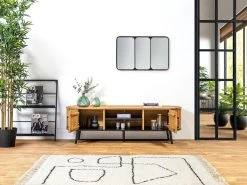 Meuble TV 2 Portes 180 Cm CANOPEE Chêne Massif 15 Meuble TV 2 Portes 180 Cm CANOPEE Chêne Massif -Velvet Magasin meuble tv 2 portes 180 cm canopee chene massif 3