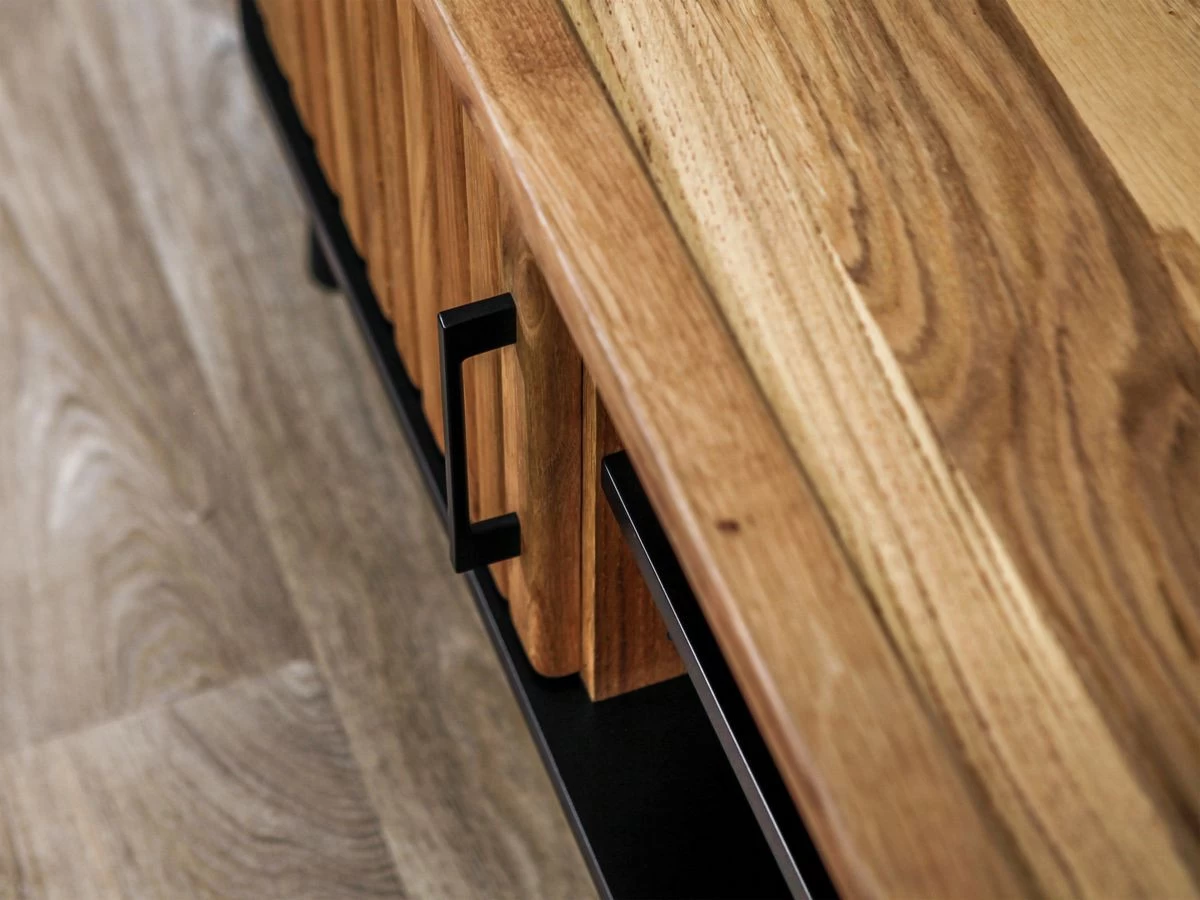 Meuble TV 2 Portes 180 Cm CANOPEE Chêne Massif 10 Meuble TV 2 Portes 180 Cm CANOPEE Chêne Massif – Image 8