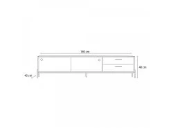 Meuble TV 2 Portes Coulissantes 180 Cm BAZILE Bois Massif D'acacia -Velvet Magasin meuble tv 2 portes coulissantes 180 cm bazile bois massif d acacia 5