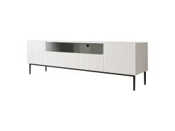 Meuble TV Avec Niche 200 Cm KASHA Pieds Noirs