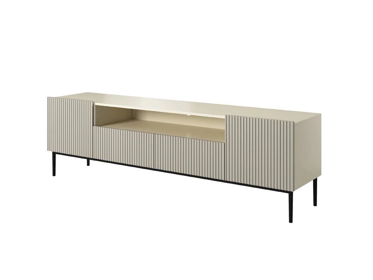 Meuble TV Avec Niche 200 Cm KASHA Pieds Noirs 8 Meuble TV Avec Niche 200 Cm KASHA Pieds Noirs – Image 6