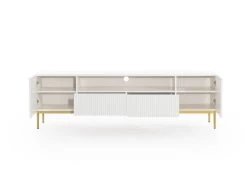 Meuble TV Avec Niche 200 Cm KASHA Pieds Or -Velvet Magasin meuble tv avec niche 200 cm kasha pieds or 4