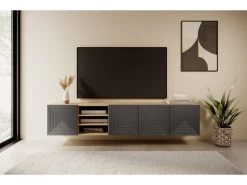 Meuble TV Suspendu 200 Cm ALICE Avec Niches 19 Meuble TV Suspendu 200 Cm ALICE Avec Niches -Velvet Magasin meuble tv suspendu 200 cm alice avec niches 7