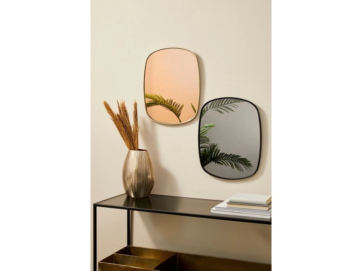 Miroir Ovale GAEL Acier Noir 3 Miroir Ovale GAEL Acier Noir