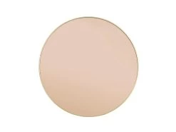 Miroir Rond 50 Cm PAULINE Acier Doré Et Bronze