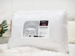 Pack Couette Tempérée 300 G/M2 + 2 Oreillers 60/60 CELESTE -Velvet Magasin pack couette temperee 300 gm2 2 oreillers 6060 celeste 3