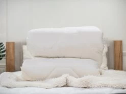 Pack Couette Tempérée 300 G/M2 + 2 Oreillers 60/60 CELESTE -Velvet Magasin pack couette temperee 300 gm2 2 oreillers 6060 celeste 4