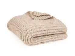 Plaid à Grosses Mailles Effet Fait-main En Laine 140x180 Cm CANNES Maison Bonnefoy -Velvet Magasin plaid a grosses mailles effet fait main en laine 140x180 cm cannes maison bonnefoy 8