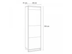 Rangement 1 Porte 60 Cm KYRIA Avec LED Imitation Chêne 9 Rangement 1 Porte 60 Cm KYRIA Avec LED Imitation Chêne -Velvet Magasin rangement 1 porte 60 cm kyria avec led imitation chene 3