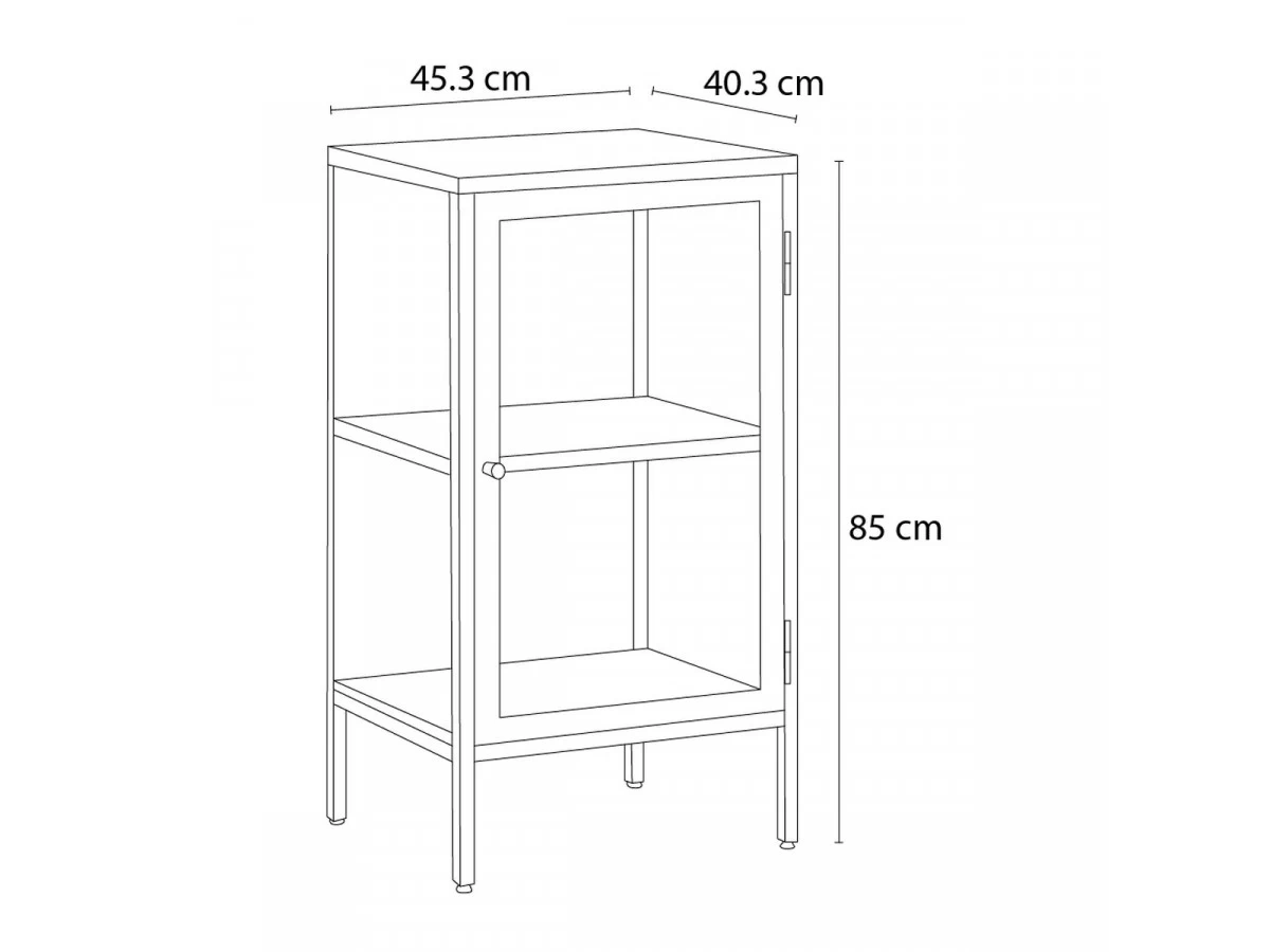 Rangement Vitrine 1 Porte 45 Cm LEYA 11 Rangement Vitrine 1 Porte 45 Cm LEYA – Image 9