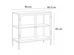 Rangement Vitrine 2 Portes 90 Cm LEYA -Velvet Magasin rangement vitrine 2 portes 90 cm leya 9