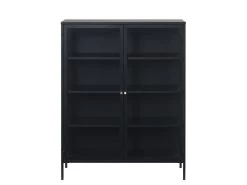 Rangement Vitrine Bas 2 Portes 110 Cm LEYA -Velvet Magasin rangement vitrine bas 2 portes 110 cm leya 4