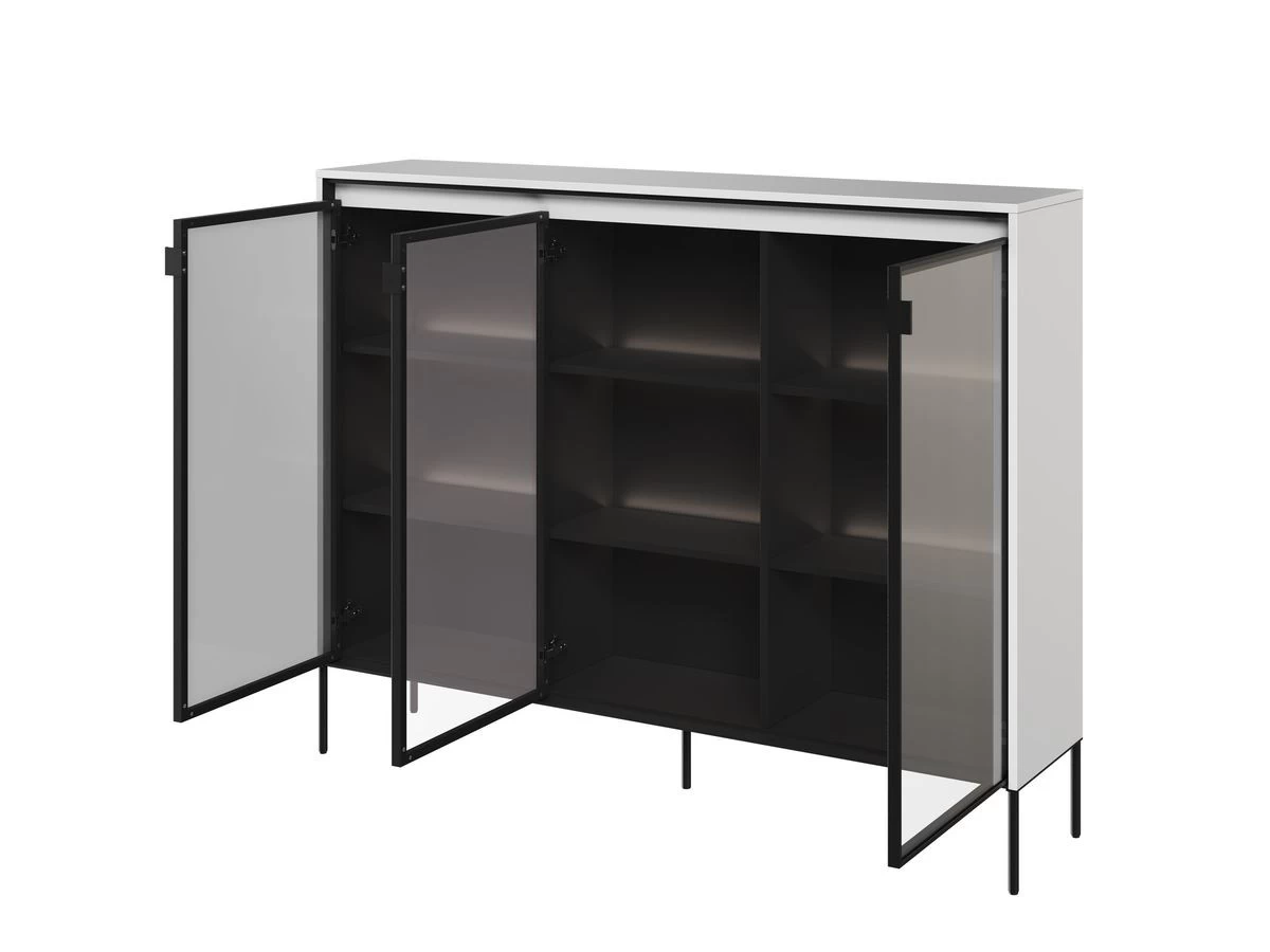 Rangement Vitrine H.118 Cm LENARA Avec LED 11 Rangement Vitrine H.118 Cm LENARA Avec LED – Image 9