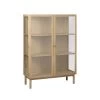 Rangement Vitrine H140 Cm 2 Portes SERENA Placage Chêne Massif -Velvet Magasin rangement vitrine h140 cm 2 portes serena placage chene massif