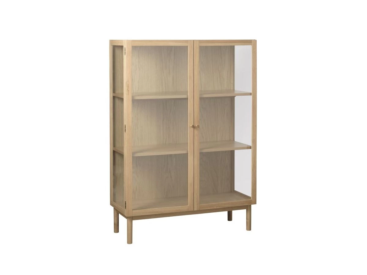 Rangement Vitrine H140 Cm 2 Portes SERENA Placage Chêne Massif 3 Rangement Vitrine H140 Cm 2 Portes SERENA Placage Chêne Massif