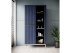 Rangement Vitrine H200 Cm 2 Portes KASHA Pieds Or 18 Rangement Vitrine H200 Cm 2 Portes KASHA Pieds Or -Velvet Magasin rangement vitrine h200 cm 2 portes kasha pieds or 6